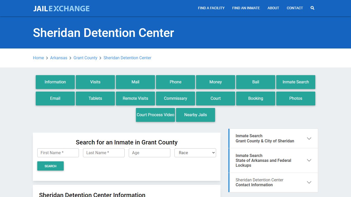 Sheridan Detention Center Roster Lookup, AR, Inmate Search - Jail Exchange