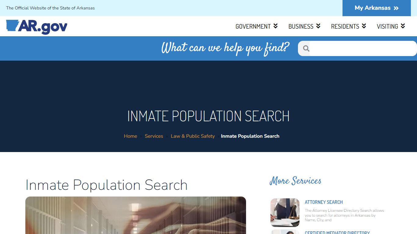 Inmate Population Search - Arkansas.gov